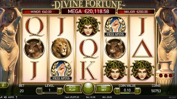 Игровой автомат divine Fortune - древнегреческие легенды дарят удачу