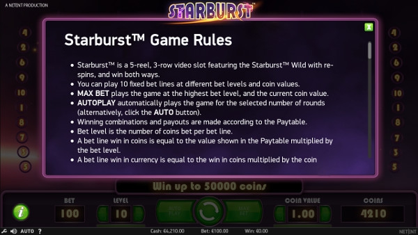 Игровой автомат Starburst - играй выгодно онлайн в Чемпион казино