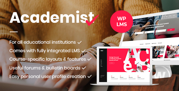 Academist v1.5 - шаблон на тему образования и обучения WordPress