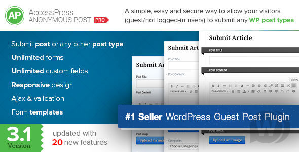 AccessPress Anonymous Post Pro v3.2.7 - анонимный постинг WordPress