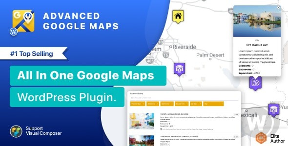 Advanced Google Maps v5.3.0 - плагин Google Maps для WordPress