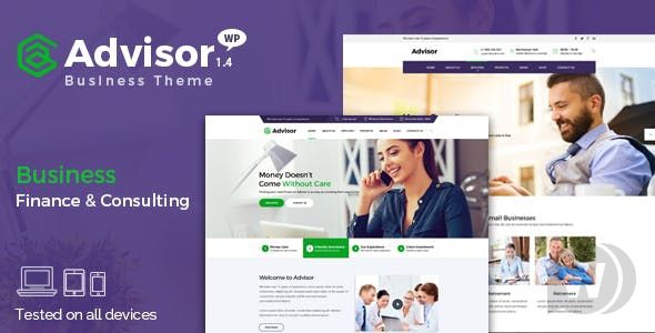 Advisor v1.4.1 - бизнес шаблон WordPress