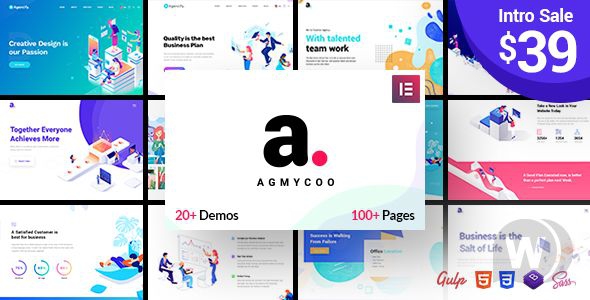 Agmycoo v1.9 - креативный премиум шаблон WordPress