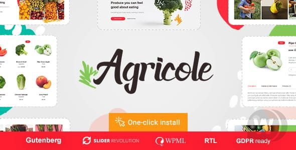 Agricole v1.0.1 - шаблон интернет-магазина еды WordPress