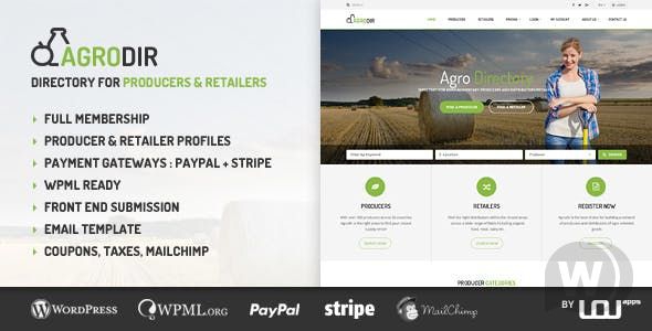 Agrodir v1.1.2 - шаблон каталога производителей и розничной торговли