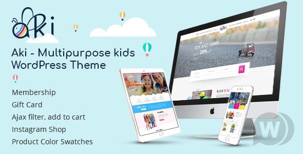 Aki v1.2.6 - универсальный детский шаблон WordPress