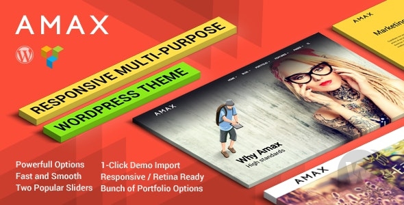 Amax v1.1.10 - гибкая многоцелевая тема WordPress