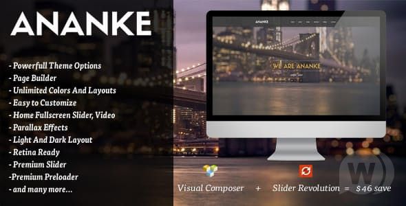 Ananke v3.8.2 - одностраничная параллакс тема WordPress