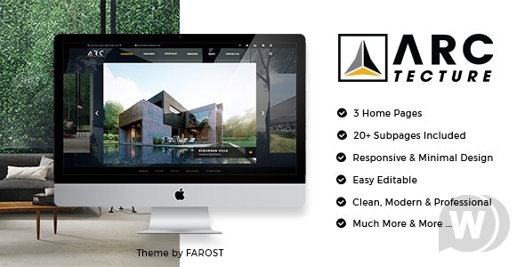 Arctecture v1.0.4 - дизайн интерьера WordPress тема