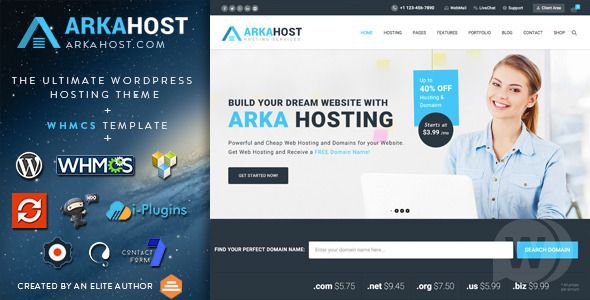 Arka Host v5.4 - шаблон хостинга WordPress