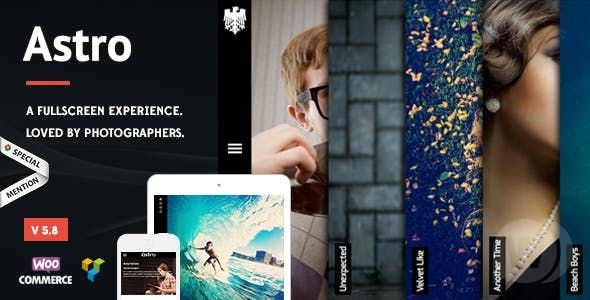 Astro v5.8 - шаблон для сайта с фотографиями WordPress