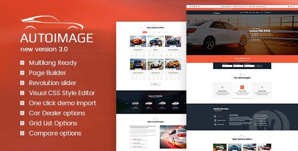 Autoimage v4.3.2 NULLED - шаблон автосалона Wordpress