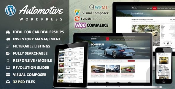 Automotive v11.9.2 NULLED - автомобильный шаблон WordPress