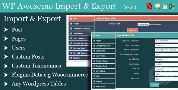WordPress Awesome Import & Export v3.2.1 NULLED - импорт и экспорт WordPress