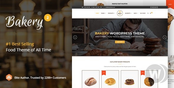 Bakery v2.6 | WordPress тема тортов и еды