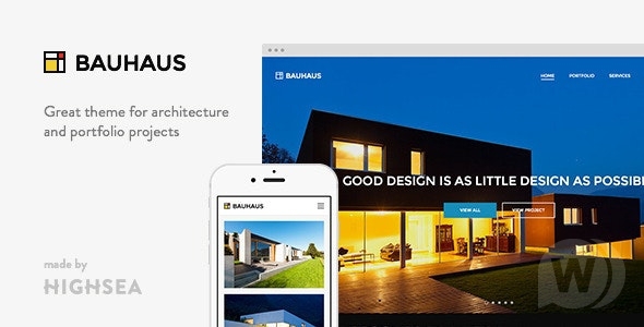 Bauhaus v1.3.8 - архитектура и портфолио WordPress тема