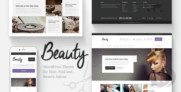 Beauty v1.6.4 NULLED - тема WordPress для парикмахерских и спа