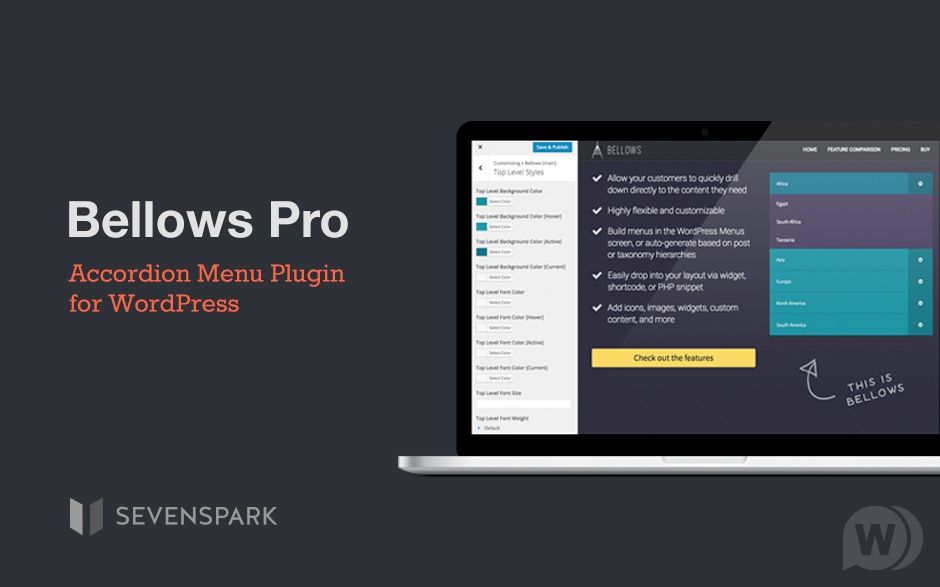 Bellows Pro v1.2.1 - Accordion меню на WordPress