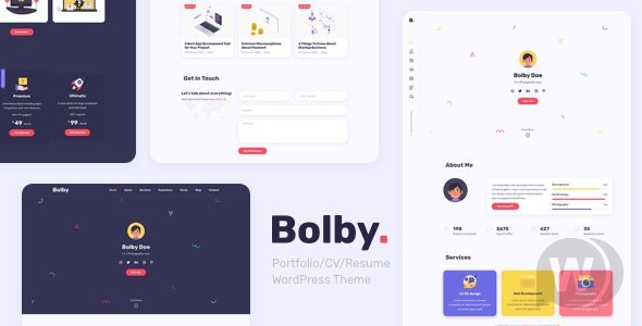 Bolby v1.0.2 - шаблон сайта визитки WordPress