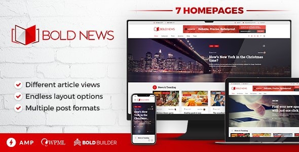 Bold News v1.4.9 - новостной шаблон для WordPress
