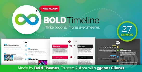 Bold Timeline v1.0.3 - плагин WordPress таймлайна