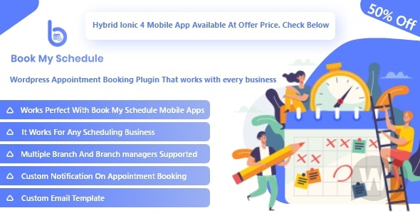 BookMySchedule v1.0 - плагин бронирования Wordpress с мобильными приложениями