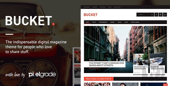 BUCKET v1.7.0 NULLED - тема WordPress в стиле цифрового журнала