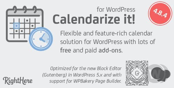 Calendarize it! v4.9.8 NULLED - календарь мероприятий для WordPress