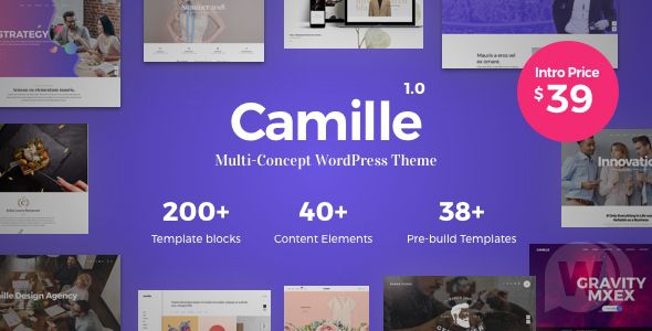 Camille v1.0.9 - многоцелевая WordPress тема