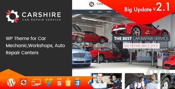 Car Shire v2.7 || шаблон автомастерской WordPress