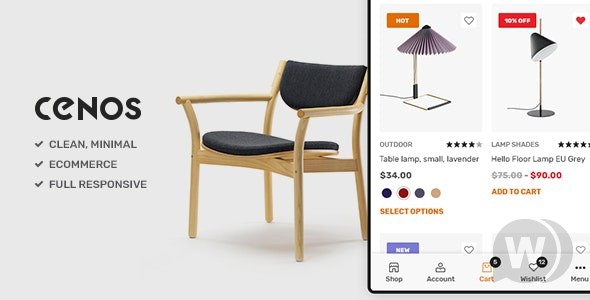 Cenos v1.1.5 NULLED - тема WooCommerce для магазина мебели
