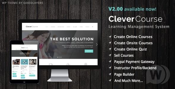 Clever Course v2.11 - образовательная тема WordPress