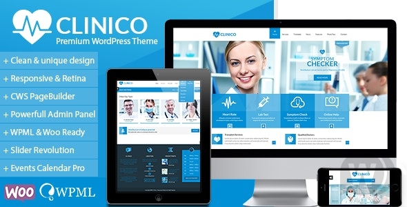 Clinico v1.7.7 - премиум тема сайта о здоровье WordPress