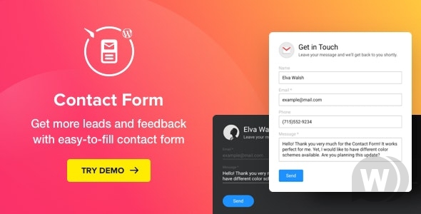 Contact Form v2.3.1 - форма обратной связи WordPress