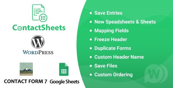 ContactSheets v2.0 - аддон электронных таблиц Google для Contact Form 7
