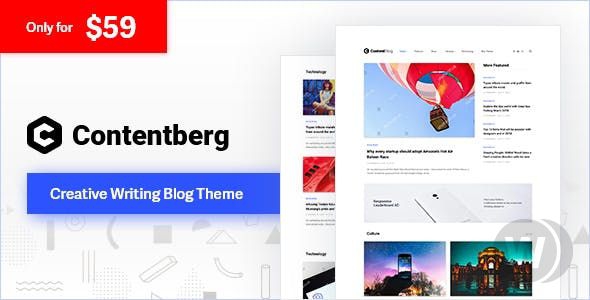Contentberg Blog v1.8.1 - шаблон блога по контент-маркетингу WordPress