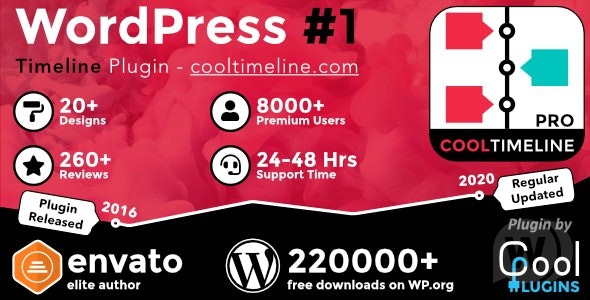 Cool Timeline Pro v4.1.3 NULLED - плагин создания таймлайна WordPress