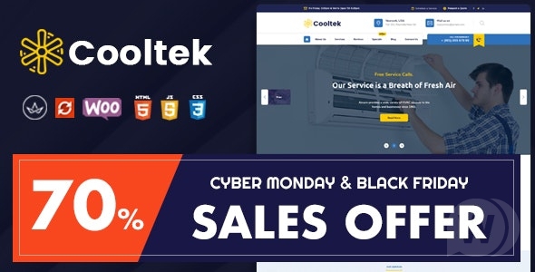 CoolTek v1.0.0 - WordPress шаблон по ремонту кондиционеров