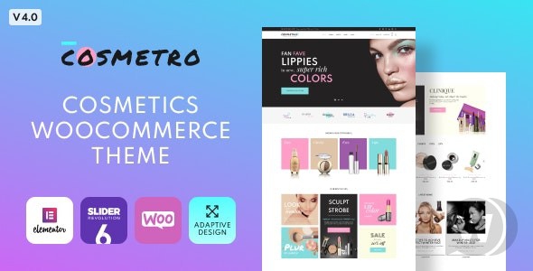 Cosmetro v4.0.6 - тема WooCommerce для магазина косметики Elementor