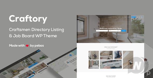 Craftory v1.3.0 - премиум шаблон WordPress для поиска работы