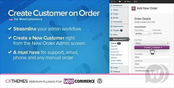 Create Customer on Order for WooCommerce v1.36