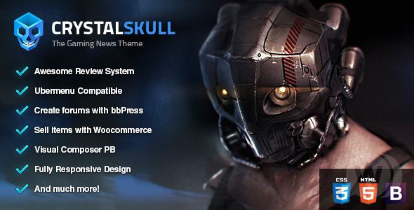 CrystalSkull v1.8 - шаблон игрового журнала WordPress