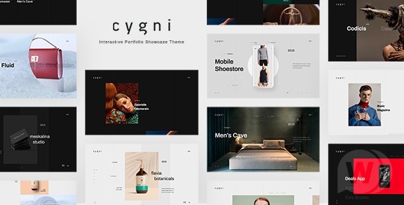 Cygni v2.1 - тема интерактивной витрины-портфолио WordPress