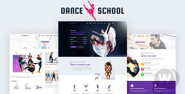 Dance School v2.1 - шаблон танцевальной студии WordPress