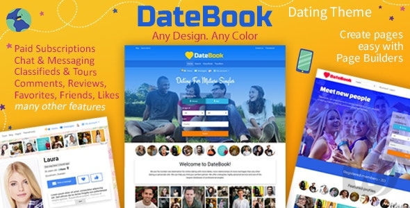 DateBook v4.6.1 NULLED - тема сайта знакомств WordPress