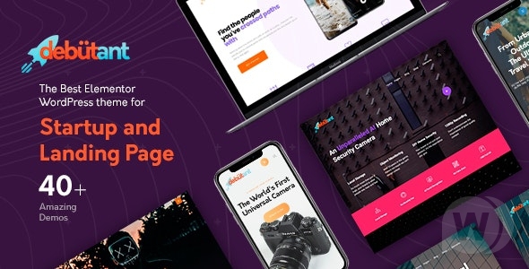 Debutant v1.0.7 NULLED - шаблон лендинга WP