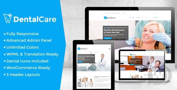 Dental Care v5.9 - стоматологическая и медицинская тема WordPress