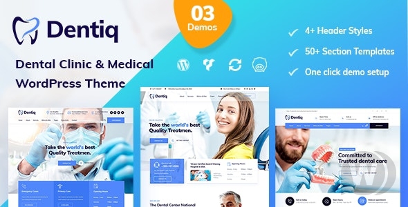 Dentiq v2.1 - стоматологическая и медицинская тема WordPress