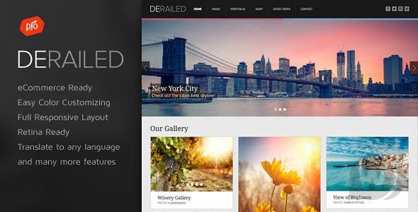 DeRailed v2.7 - тема WordPress для фотографий и портфолио