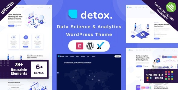 Detox v1.7 NULLED - тема WordPress для анализа данных и аналитики